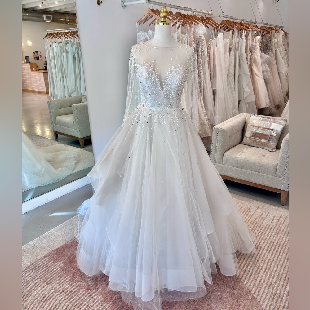 Effie by Hayley Paige Pearl 3/4 Sleeve Ballgown